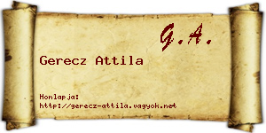 Gerecz Attila névjegykártya