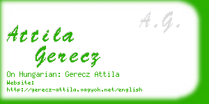 attila gerecz business card